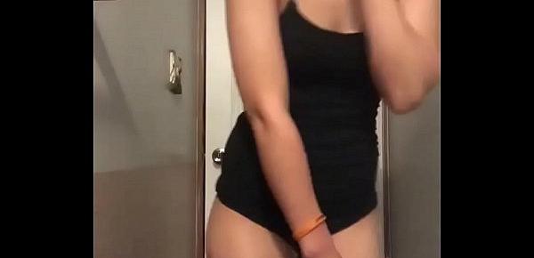  Sexy Petite Teen With  Tender Ass Teasing With Spandex